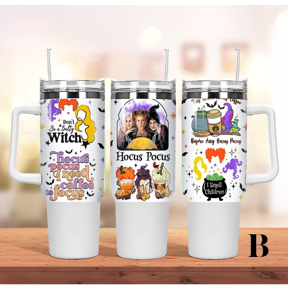 Disney Hocus Pocus 40oz Tumbler.Birthday gift for her.Girls' gift.Gifts for Mom.